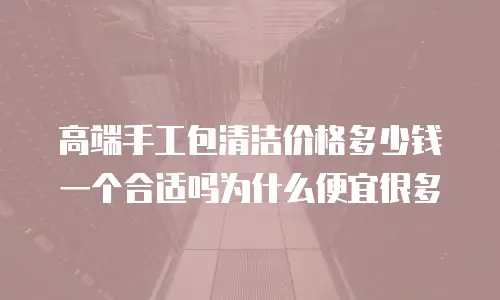 高端手工包清洁价格多少钱一个合适吗为什么便宜很多