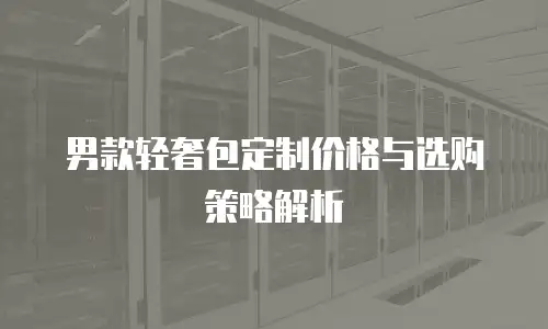 男款轻奢包定制价格与选购策略解析