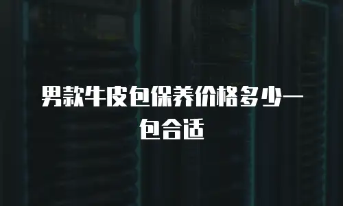 男款牛皮包保养价格多少一包合适