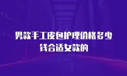 男款手工皮包护理价格多少钱合适女款的