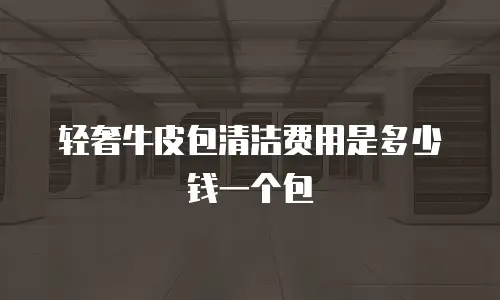 轻奢牛皮包清洁费用是多少钱一个包