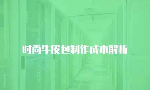 时尚牛皮包制作成本解析