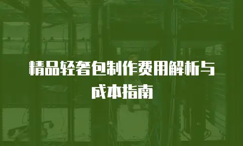 精品轻奢包制作费用解析与成本指南