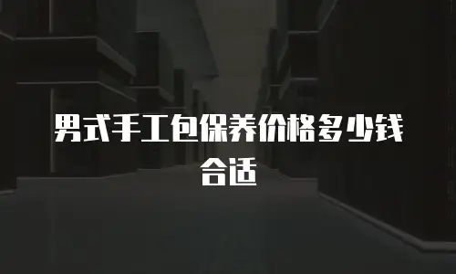 男式手工包保养价格多少钱合适