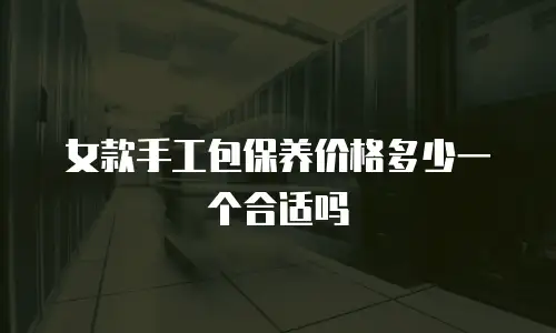 女款手工包保养价格多少一个合适吗
