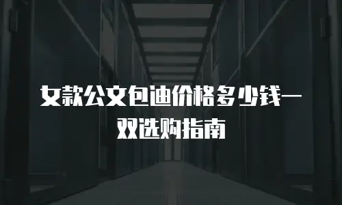 女款公文包迪价格多少钱一双选购指南
