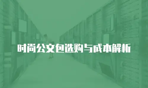时尚公文包选购与成本解析