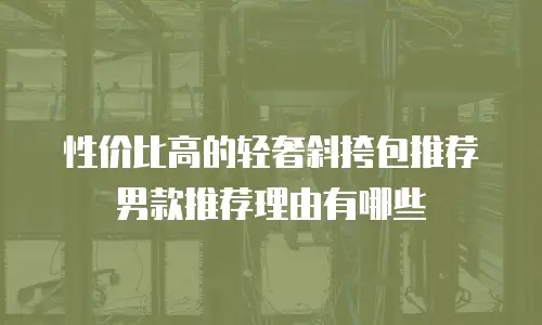 性价比高的轻奢斜挎包推荐男款推荐理由有哪些