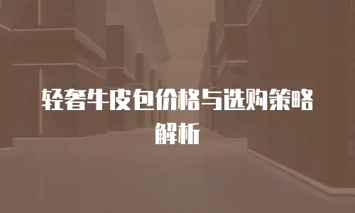 轻奢牛皮包价格与选购策略解析