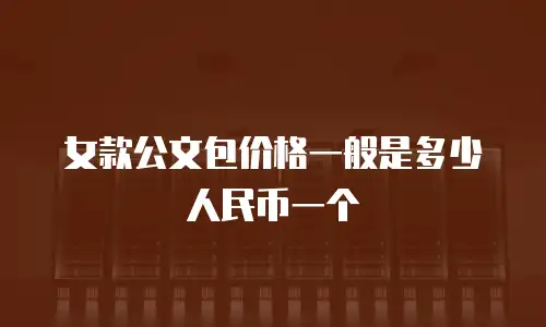 女款公文包价格一般是多少人民币一个