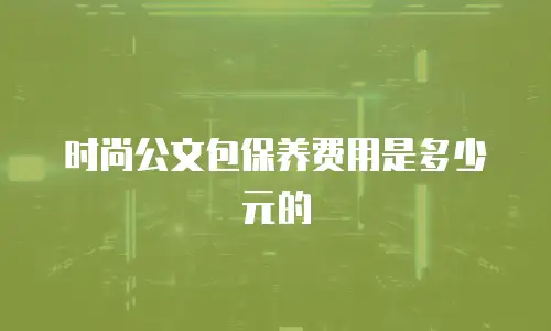 时尚公文包保养费用是多少元的