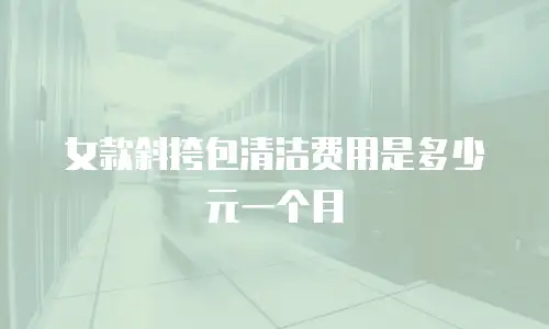 女款斜挎包清洁费用是多少元一个月