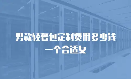 男款轻奢包定制费用多少钱一个合适女
