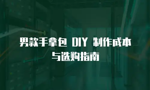 男款手拿包 DIY 制作成本与选购指南