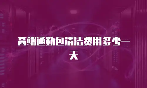 高端通勤包清洁费用多少一天