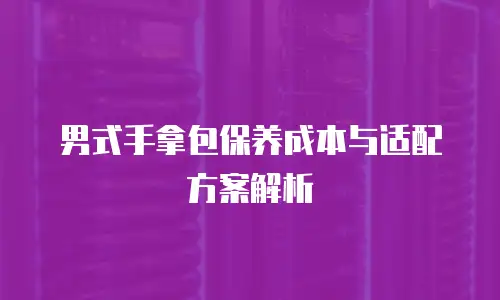 男式手拿包保养成本与适配方案解析