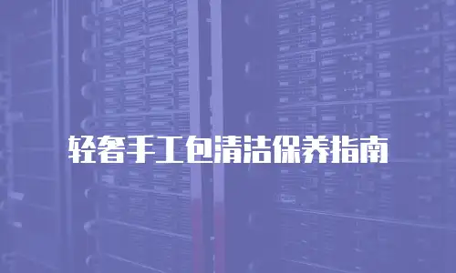 轻奢手工包清洁保养指南