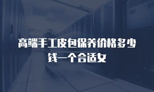 高端手工皮包保养价格多少钱一个合适女