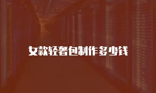 女款轻奢包制作多少钱