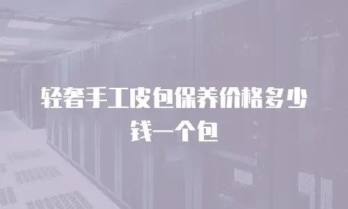轻奢手工皮包保养价格多少钱一个包