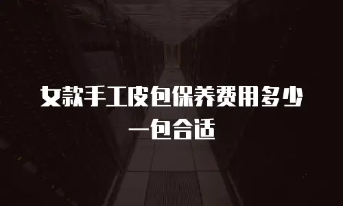女款手工皮包保养费用多少一包合适