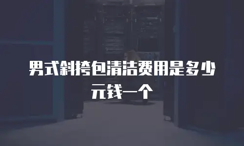 男式斜挎包清洁费用是多少元钱一个