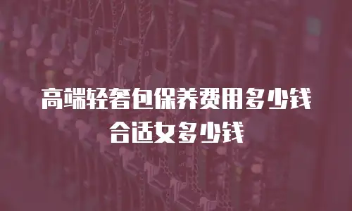 高端轻奢包保养费用多少钱合适女多少钱