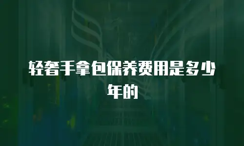 轻奢手拿包保养费用是多少年的