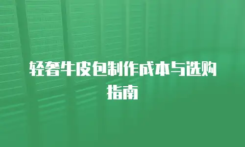 轻奢牛皮包制作成本与选购指南