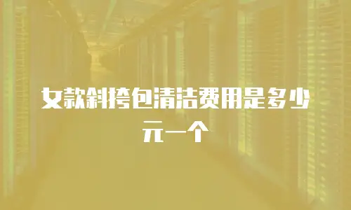 女款斜挎包清洁费用是多少元一个