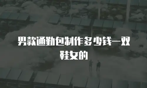 男款通勤包制作多少钱一双鞋女的