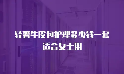 轻奢牛皮包护理多少钱一套适合女士用