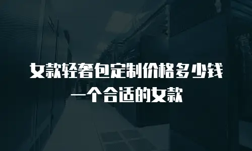 女款轻奢包定制价格多少钱一个合适的女款