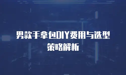 男款手拿包DIY费用与选型策略解析