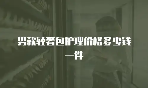 男款轻奢包护理价格多少钱一件
