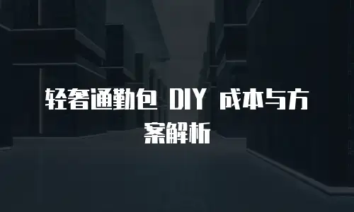 轻奢通勤包 DIY 成本与方案解析