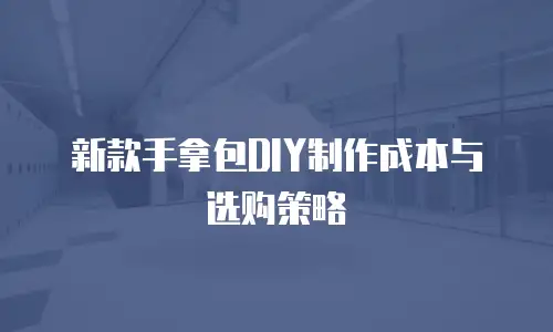 新款手拿包DIY制作成本与选购策略