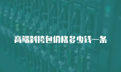 高端斜挎包价格多少钱一条
