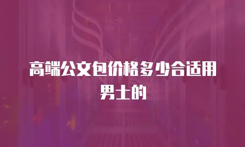 高端公文包价格多少合适用男士的