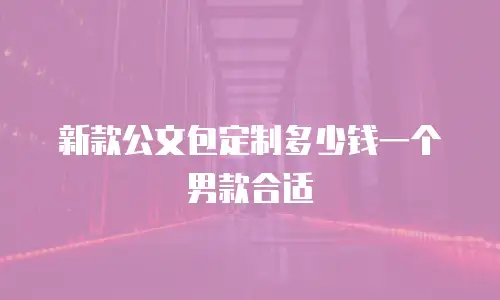 新款公文包定制多少钱一个男款合适