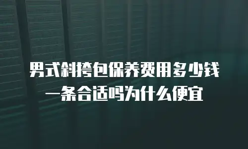 男式斜挎包保养费用多少钱一条合适吗为什么便宜
