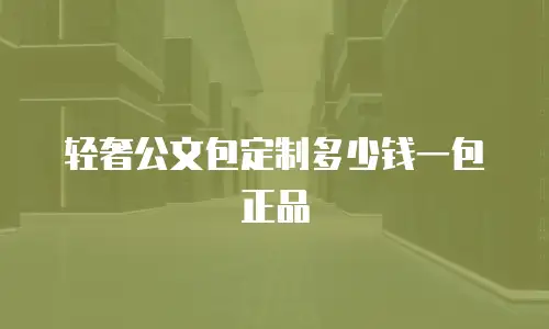 轻奢公文包定制多少钱一包正品