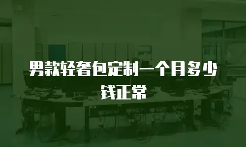 男款轻奢包定制一个月多少钱正常