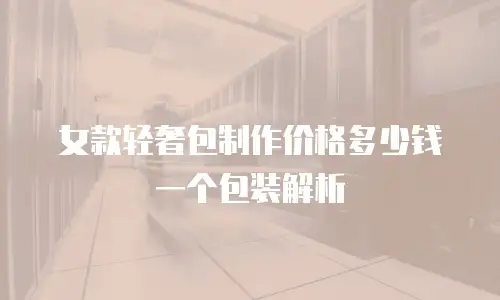 女款轻奢包制作价格多少钱一个包装解析