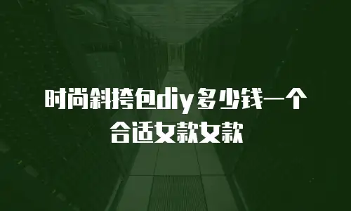 时尚斜挎包diy多少钱一个合适女款女款