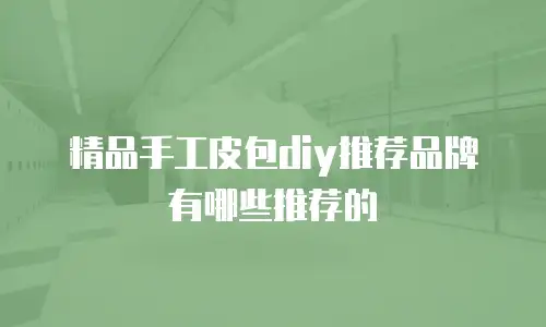 精品手工皮包diy推荐品牌有哪些推荐的