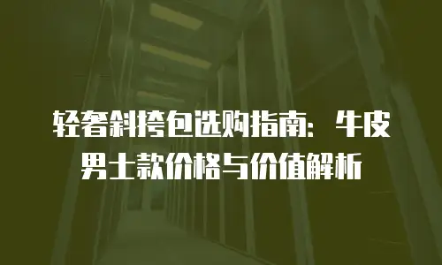 轻奢斜挎包选购指南：牛皮男士款价格与价值解析