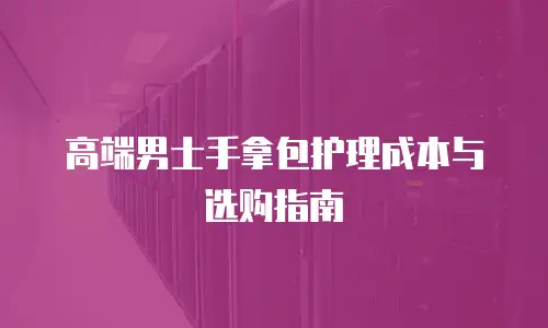 高端男士手拿包护理成本与选购指南