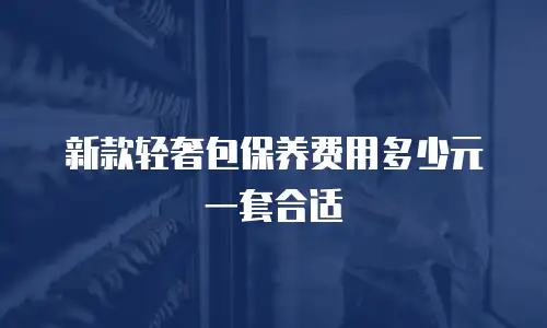 新款轻奢包保养费用多少元一套合适