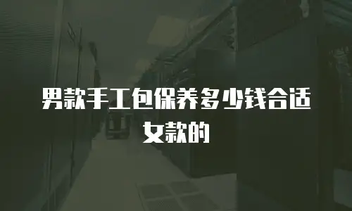 男款手工包保养多少钱合适女款的